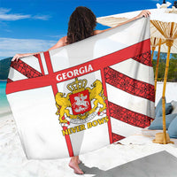 Georgia Sarong with Red Cross and Golden Lions Emblem Never Bows Design - Wonder Print Shop