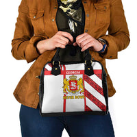 Georgia Shoulder Handbag with Red Cross and Golden Lions Emblem Never Bows Design - Wonder Print Shop