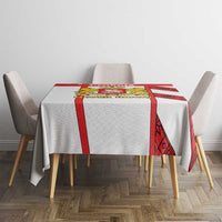 Georgia Tablecloth with Red Cross and Golden Lions Emblem Never Bows Design - Wonder Print Shop