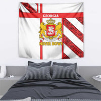 Georgia Tapestry with Red Cross and Golden Lions Emblem Never Bows Design - Wonder Print Shop