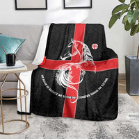 Georgia Blanket with Black Patterned Red Cross with Dragon Horse Symbol and Silent Pride Quote Design - Wonder Print Shop