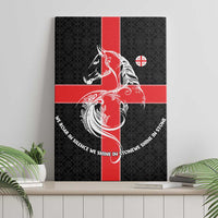 Georgia Canvas Wall Art with Black Patterned Red Cross with Dragon Horse Symbol and Silent Pride Quote Design - Wonder Print Shop