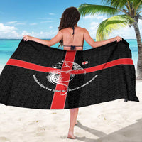 Georgia Sarong with Black Patterned Red Cross with Dragon Horse Symbol and Silent Pride Quote Design - Wonder Print Shop