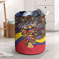 Venezuela Flag Day Patriotism Laundry Basket Heritage Flag Jaguar Traditional Instruments