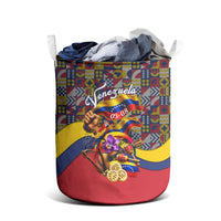 Venezuela Flag Day Patriotism Laundry Basket Heritage Flag Jaguar Traditional Instruments