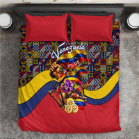 Venezuela Flag Day Patriotism Bedding Set Heritage Flag Jaguar Traditional Instruments