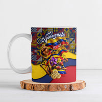 Venezuela Flag Day Patriotism Ceramic Mug Heritage Flag Jaguar Traditional Instruments