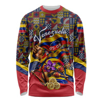 Venezuela Flag Day Patriotism Long Sleeve Shirt Heritage Flag Jaguar Traditional Instruments