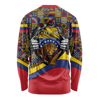 Venezuela Flag Day Patriotism Long Sleeve Shirt Heritage Flag Jaguar Traditional Instruments