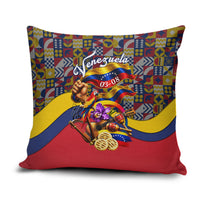 Venezuela Flag Day Patriotism Pillow Cover Heritage Flag Jaguar Traditional Instruments