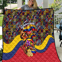 Venezuela Flag Day Patriotism Quilt Heritage Flag Jaguar Traditional Instruments