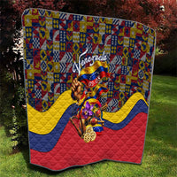 Venezuela Flag Day Patriotism Quilt Heritage Flag Jaguar Traditional Instruments