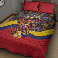 Venezuela Flag Day Patriotism Quilt Bed Set Heritage Flag Jaguar Traditional Instruments