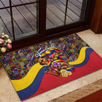 Venezuela Flag Day Patriotism Rubber Doormat Heritage Flag Jaguar Traditional Instruments