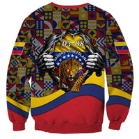 Venezuela Flag Day Patriotism Sweatshirt Heritage Flag Jaguar Traditional Instruments