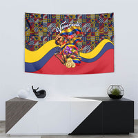 Venezuela Flag Day Patriotism Tapestry Heritage Flag Jaguar Traditional Instruments