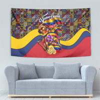 Venezuela Flag Day Patriotism Tapestry Heritage Flag Jaguar Traditional Instruments