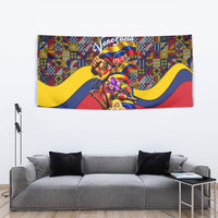 Venezuela Flag Day Patriotism Tapestry Heritage Flag Jaguar Traditional Instruments