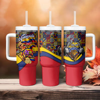 Venezuela Flag Day Patriotism Tumbler With Handle Heritage Flag Jaguar Traditional Instruments
