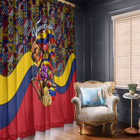Venezuela Flag Day Patriotism Window Curtain Heritage Flag Jaguar Traditional Instruments