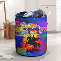 Simon Bolivar Venezuela Flag Day Laundry Basket Patriotism Precursor De La Independencia Vibrant Flag