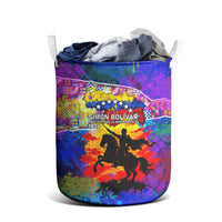 Simon Bolivar Venezuela Flag Day Laundry Basket Patriotism Precursor De La Independencia Vibrant Flag