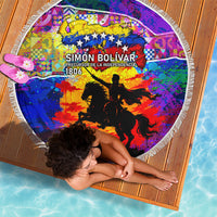 Simon Bolivar Venezuela Flag Day Beach Blanket Patriotism Precursor De La Independencia Vibrant Flag