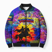 Simon Bolivar Venezuela Flag Day Bomber Puffer Jacket Patriotism Precursor De La Independencia Vibrant Flag