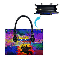 Simon Bolivar Venezuela Flag Day Leather Bag Patriotism Precursor De La Independencia Vibrant Flag