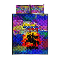 Simon Bolivar Venezuela Flag Day Quilt Bed Set Patriotism Precursor De La Independencia Vibrant Flag