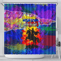 Simon Bolivar Venezuela Flag Day Shower Curtain Patriotism Precursor De La Independencia Vibrant Flag