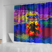 Simon Bolivar Venezuela Flag Day Shower Curtain Patriotism Precursor De La Independencia Vibrant Flag