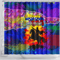 Simon Bolivar Venezuela Flag Day Shower Curtain Patriotism Precursor De La Independencia Vibrant Flag