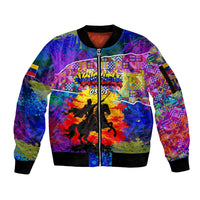 Simon Bolivar Venezuela Flag Day Sleeve Zip Bomber Jacket Patriotism Precursor De La Independencia Vibrant Flag