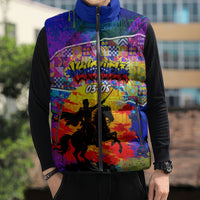Simon Bolivar Venezuela Flag Day Sleeveless Puffer Jacket Patriotism Precursor De La Independencia Vibrant Flag