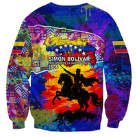 Simon Bolivar Venezuela Flag Day Sweatshirt Patriotism Precursor De La Independencia Vibrant Flag