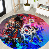 South Korea Flag Day Round Carpet National Pride - Traditional Warrior - Modern History