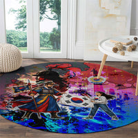 South Korea Flag Day Round Carpet National Pride - Traditional Warrior - Modern History