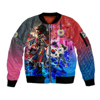 South Korea Flag Day Sleeve Zip Bomber Jacket National Pride - Traditional Warrior - Modern History