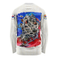 South Korea Flag Day Long Sleeve Shirt Patriotic Cultural Landmarks Map