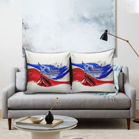 South Korea Flag Day Pillow Cover Patriotic Cultural Landmarks Map