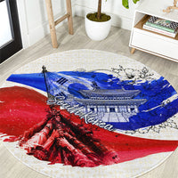 South Korea Flag Day Round Carpet Patriotic Cultural Landmarks Map