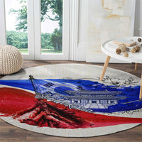 South Korea Flag Day Round Carpet Patriotic Cultural Landmarks Map