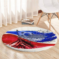 South Korea Flag Day Round Carpet Patriotic Cultural Landmarks Map