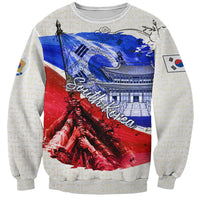 South Korea Flag Day Sweatshirt Patriotic Cultural Landmarks Map