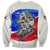 South Korea Flag Day Sweatshirt Patriotic Cultural Landmarks Map