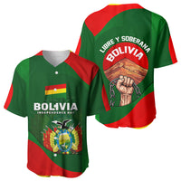 Bolivia Independence Day Baseball Jersey Coat Of Arms Libre Y Soberana Heritage Art Broken Chains