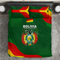 Bolivia Independence Day Bedding Set Coat Of Arms Libre Y Soberana Heritage Art Broken Chains
