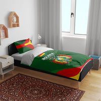 Bolivia Independence Day Bedding Set Coat Of Arms Libre Y Soberana Heritage Art Broken Chains