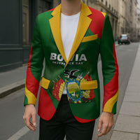 Bolivia Independence Day Blazer Coat Of Arms Libre Y Soberana Heritage Art Broken Chains